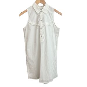 💥‼️Abercrombie & Fitch M White Cotton Dress Beach Cover Up Medium